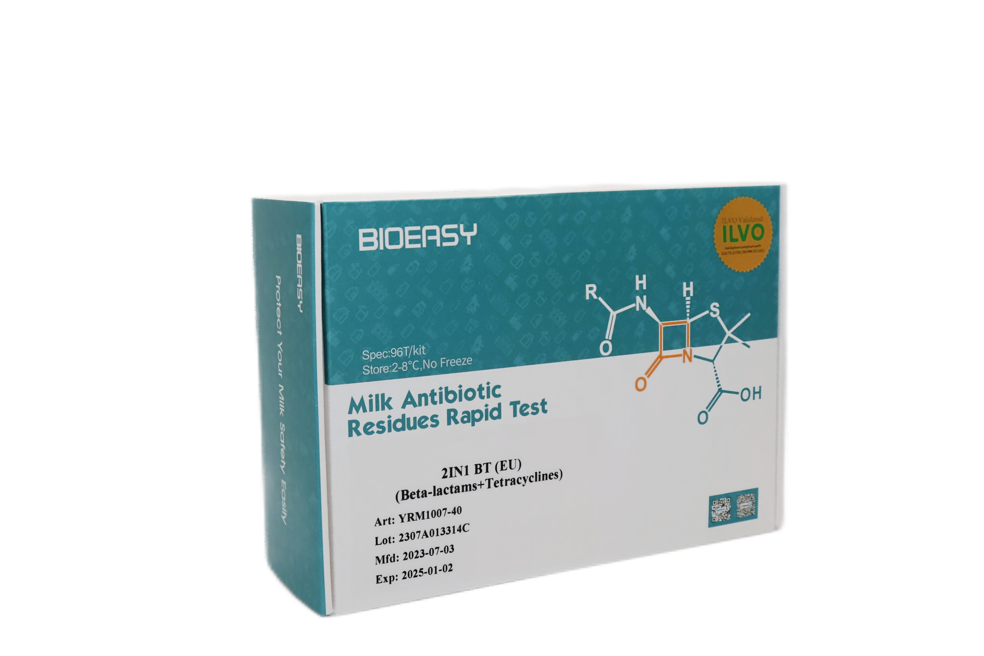 Bêta-lactames + céfalexine + tétracyclines Test rapide pour le lait